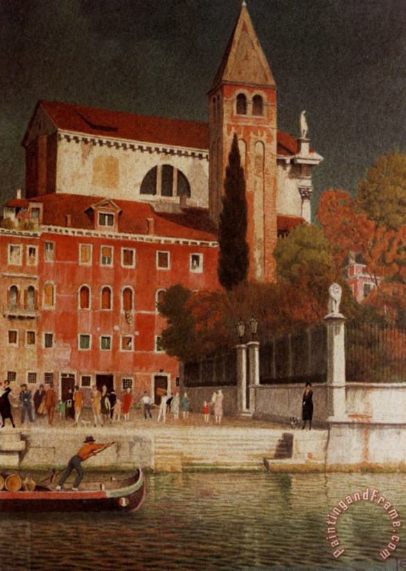 San Vitale Venice painting - Joseph Edward Southall San Vitale Venice Art Print