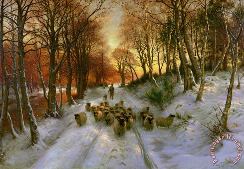 Joseph Farquharson Glowed with Tints of Evening Hours Art Print