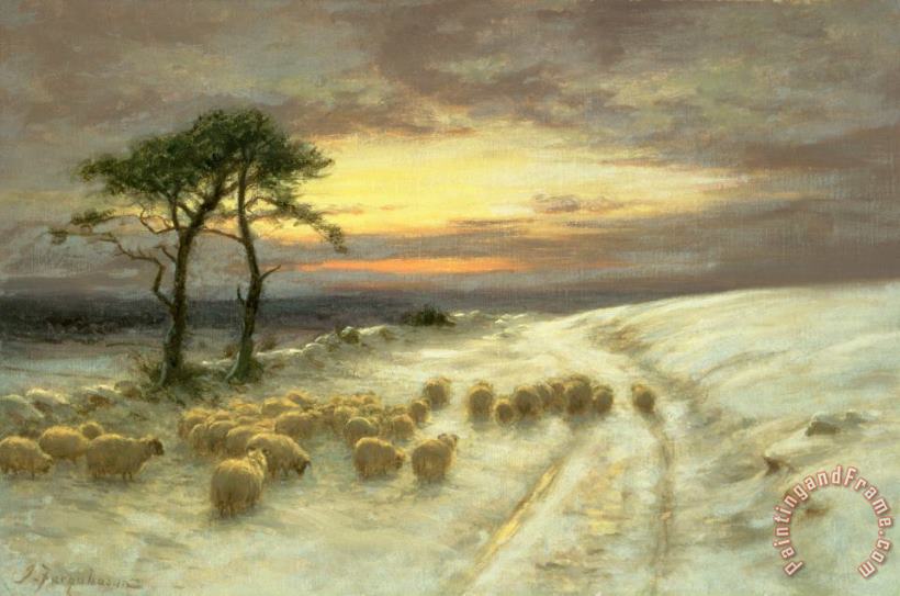 Joseph Farquharson Sheep in the Snow Art Painting