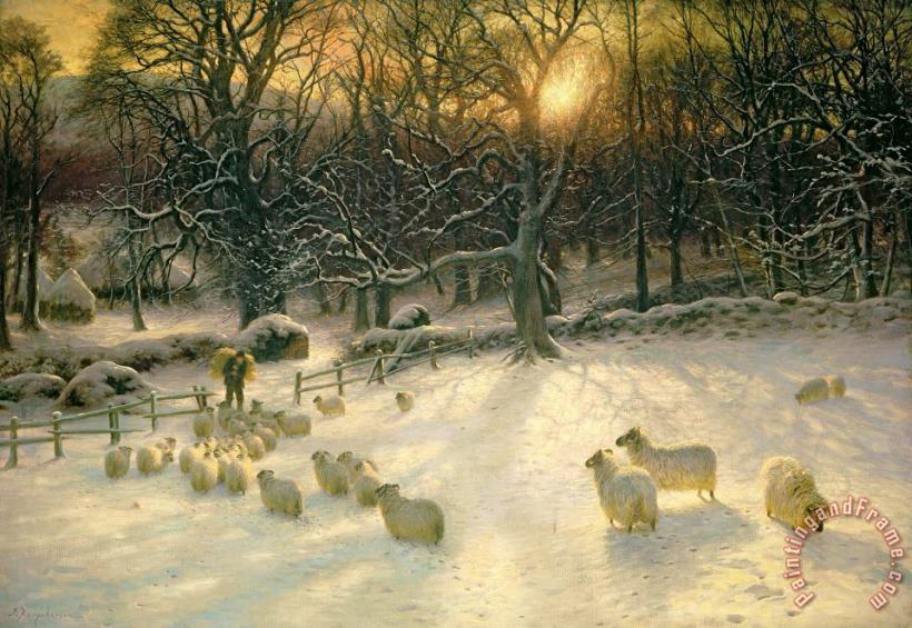 The Shortening Winters Day is Near a Close painting - Joseph Farquharson The Shortening Winters Day is Near a Close Art Print