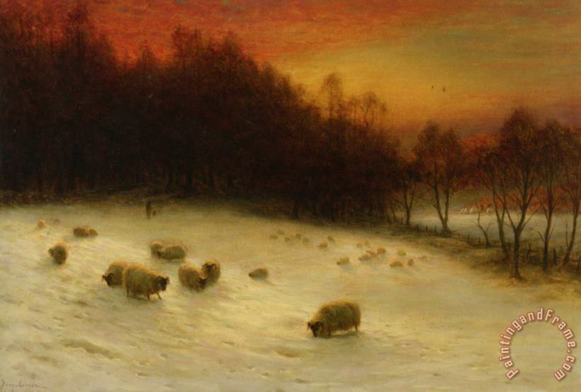 When The West with Evening Glows painting - Joseph Farquharson When The West with Evening Glows Art Print