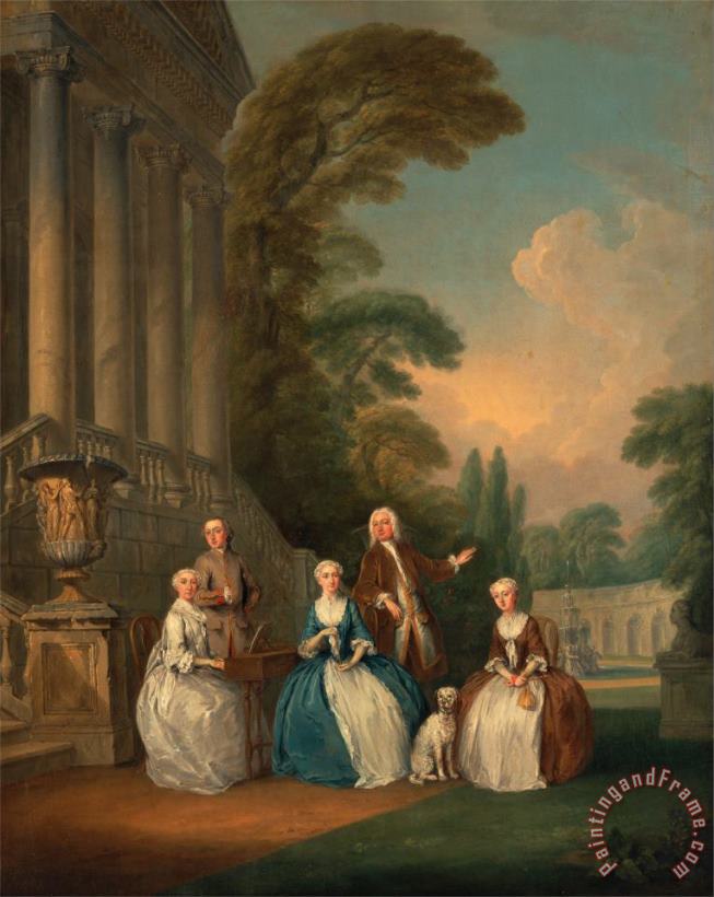 Joseph Francis Nollekens Portrait of a Family Art Painting