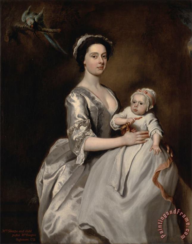 Joseph Highmore Mrs. Sharpe And Her Child Art Painting