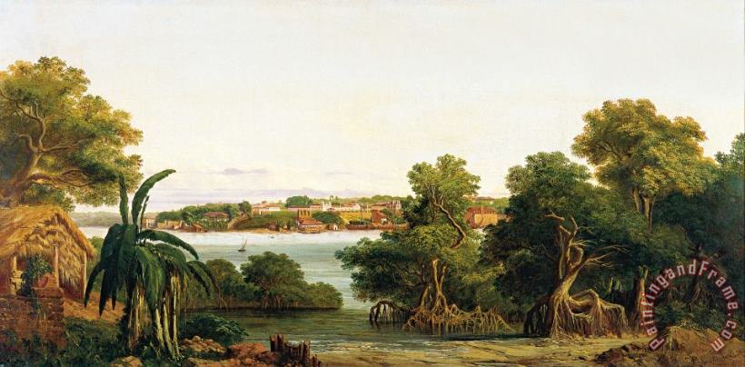 Joseph Leon Righini View of Sao Luis Do Maranhao Art Print