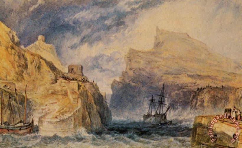Boscastle, Cornwall painting - Joseph Mallord William Turner Boscastle, Cornwall Art Print