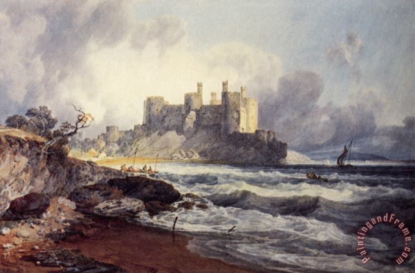Conway Castle painting - Joseph Mallord William Turner Conway Castle Art Print