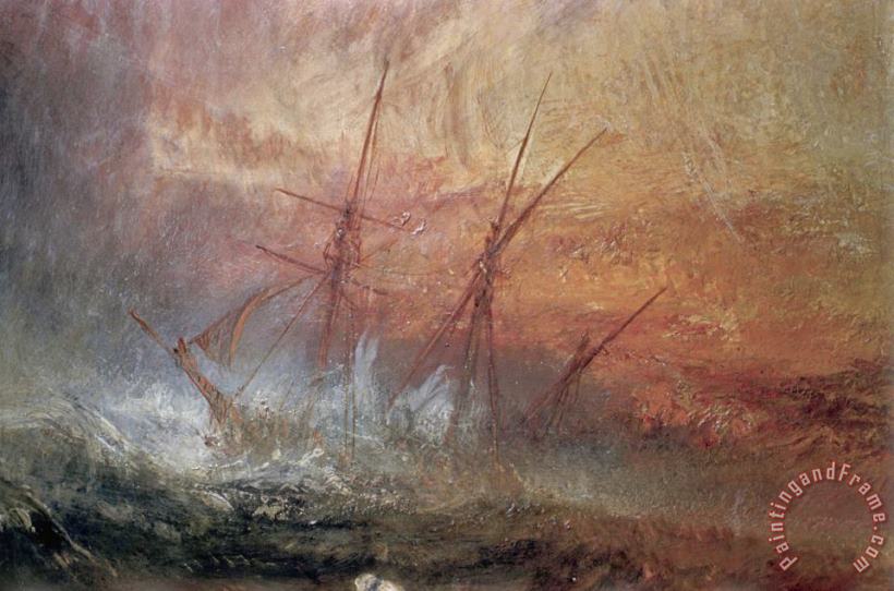 Joseph Mallord William Turner Detail of Sailing Ship From The Slave Ship Art Painting