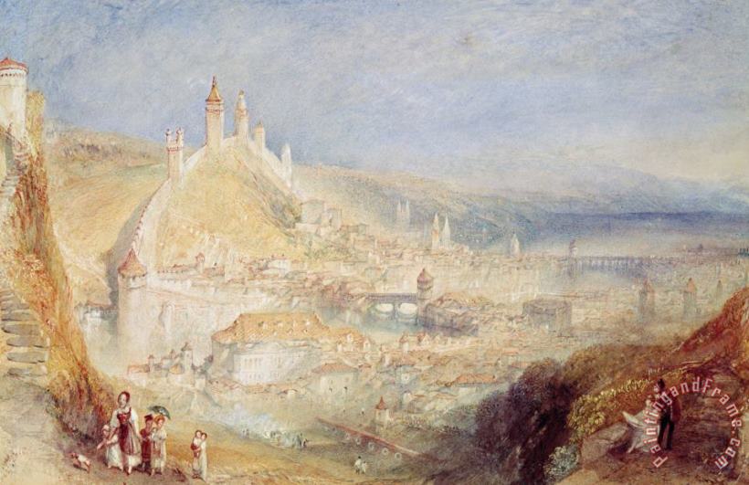 Joseph Mallord William Turner Lucerne from the Walls Art Print