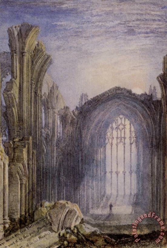 Joseph Mallord William Turner Melrose Abbey Art Painting