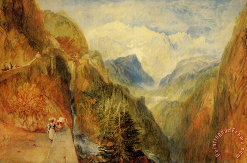 Mont Blanc From Fort Roch, Val D'aosta painting - Joseph Mallord William Turner Mont Blanc From Fort Roch, Val D'aosta Art Print