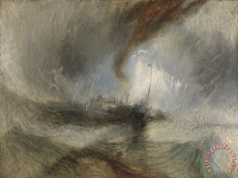 Snow Storm Steam Boat Off a Harbour's Mouth painting - Joseph Mallord William Turner Snow Storm Steam Boat Off a Harbour's Mouth Art Print