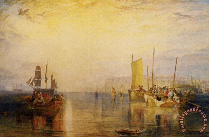 Joseph Mallord William Turner Sunrise. Whiting Fishing at Margate Art Painting