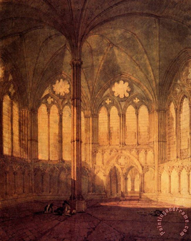 Joseph Mallord William Turner The Chapter House, Salisbury Chathedral Art Painting