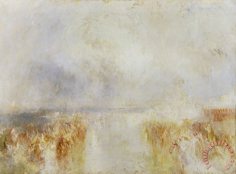 Joseph Mallord William Turner The Disembarkation of Louis Philippe at The Royal Clarence Yard, Gosport, 8 October 1844 Art Painting