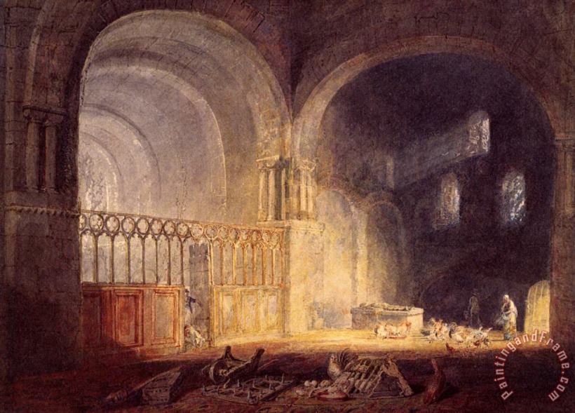 Joseph Mallord William Turner Transept of Ewenny Priory, Glamorganshire Art Painting