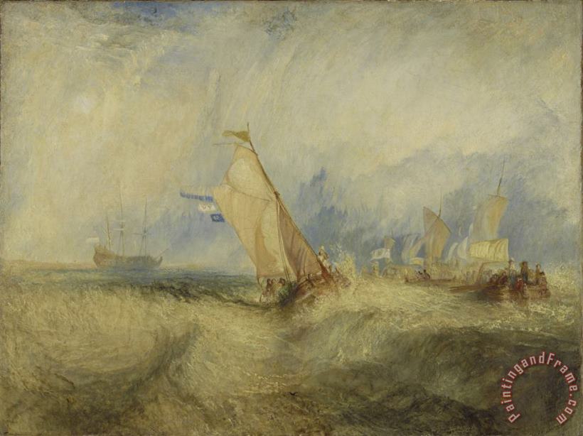 Joseph Mallord William Turner Van Tromp, Going About to Please His Masters, Ships a Sea, Getting a Good Wetting Art Print