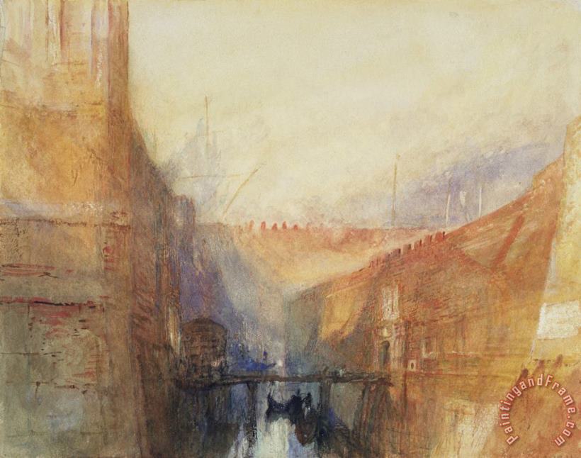 Joseph Mallord William Turner Venice: an Imaginary View of The Arsenale Art Print