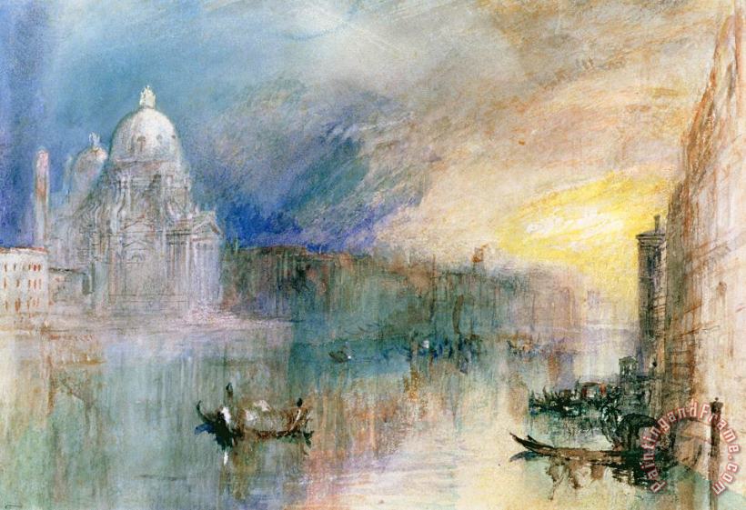 Joseph Mallord William Turner Venice Grand Canal with Santa Maria della Salute Art Painting