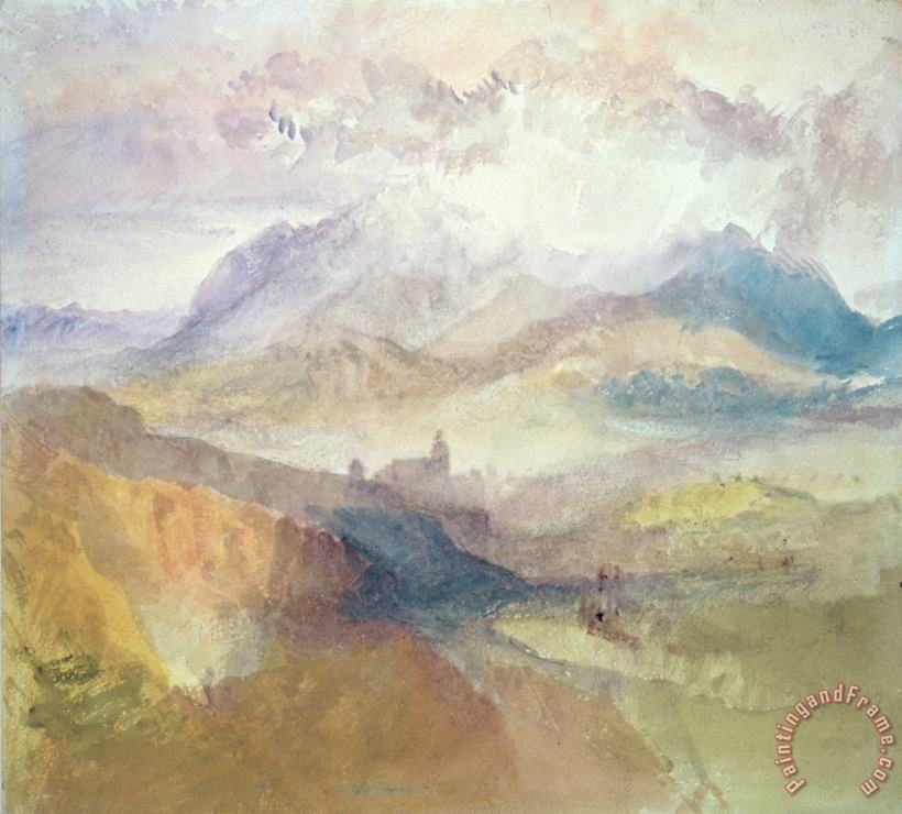 Joseph Mallord William Turner View Along An Alpine Valley Possibly The Val D'aosta Art Painting