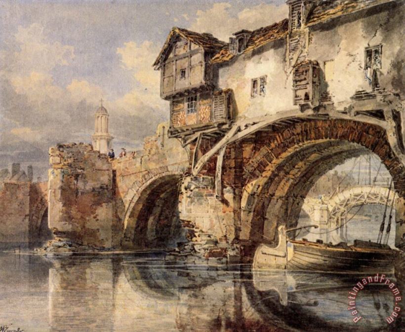 Joseph Mallord William Turner Welsh Bridge at Shrewsbury Art Print