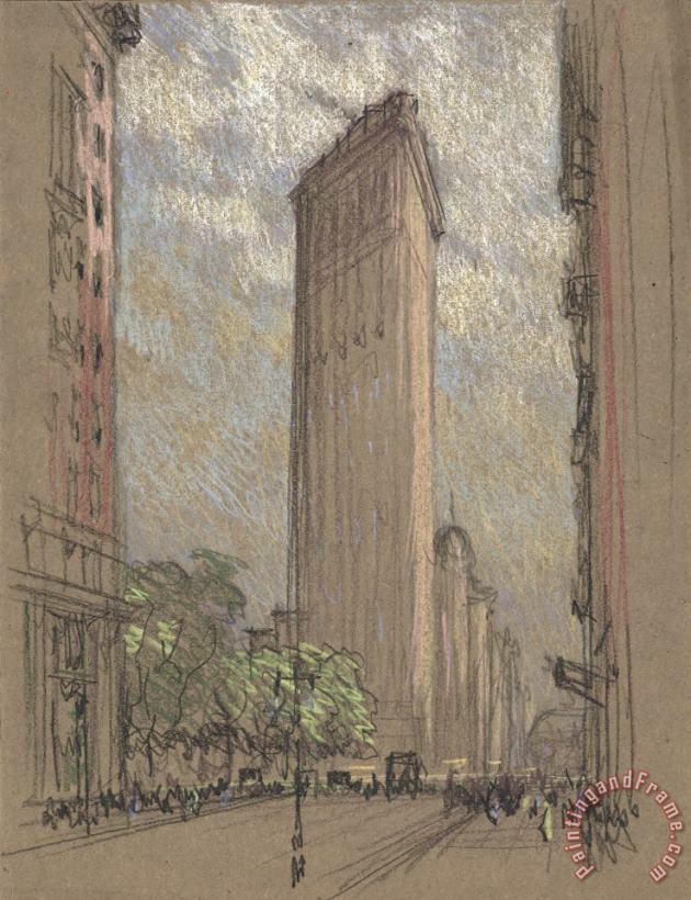Joseph Pennell The Flatiron Building From Fifth Avenue And Twenty Seventh Street, New York City Art Painting