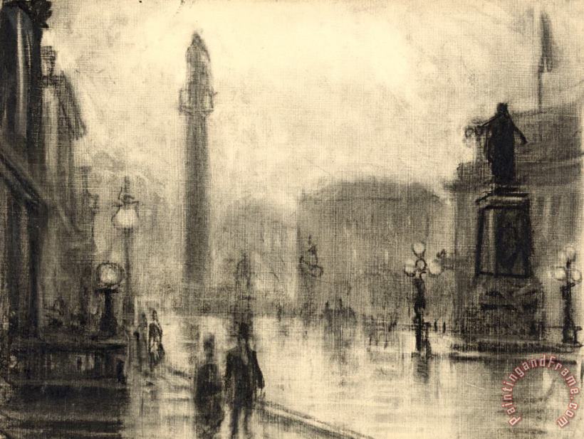 Joseph Pennell The Monument, London Art Painting
