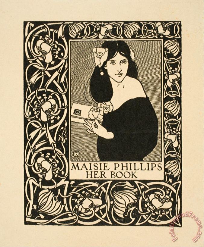 Joseph W. Simpson Maisie Phillips. Her Book Art Print