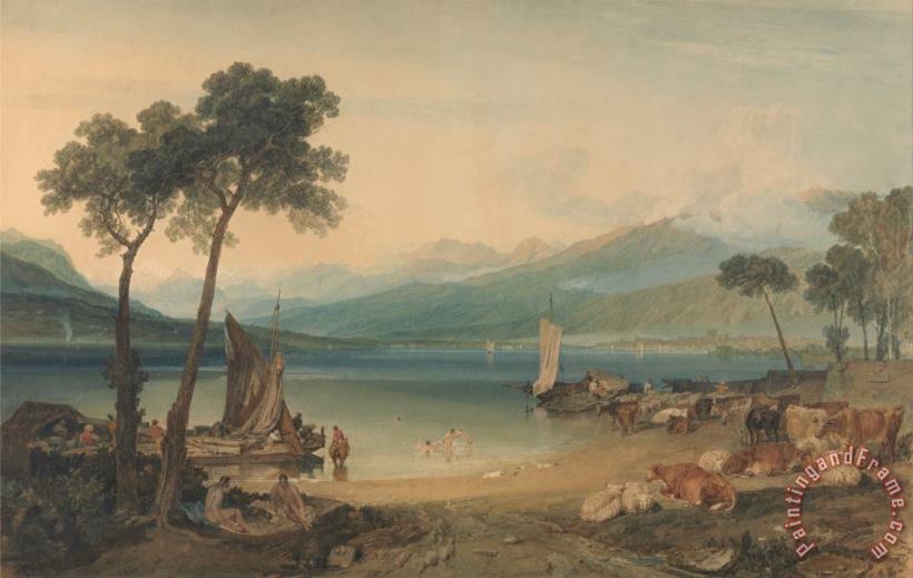 Lake Geneva And Mount Blanc painting - Joseph William Mallord Turner Lake Geneva And Mount Blanc Art Print