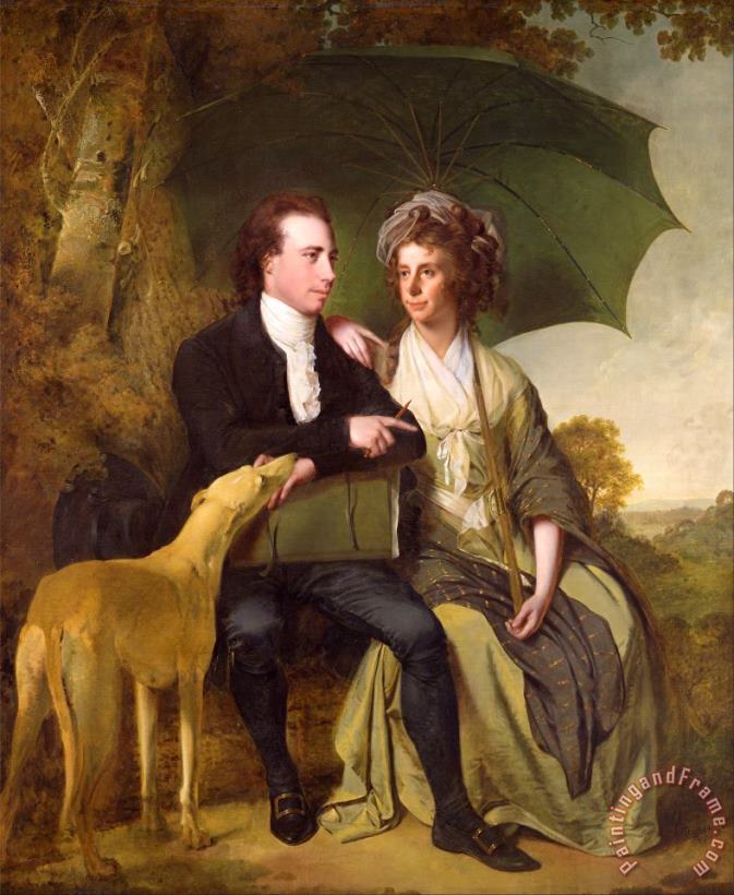 Joseph Wright  The Rev. And Mrs. Thomas Gisborne, of Yoxhall Lodge, Leicestershire Art Painting
