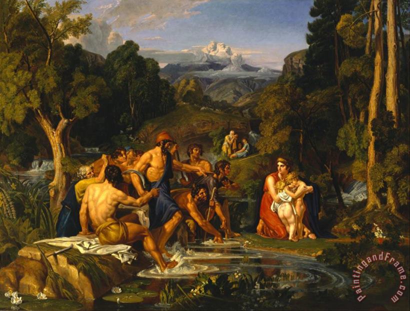 Latona And The Lycian Peasants painting - Joshua Cristall Latona And The Lycian Peasants Art Print