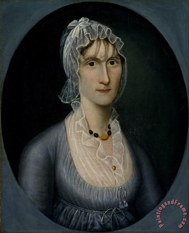 Joshua Johnson Portrait of Mrs. Barbara Baker Murphy (wife of Sea Captain) Art Print