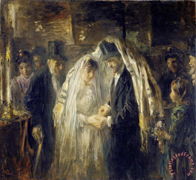 Jewish Wedding painting - Jozef Israels Jewish Wedding Art Print