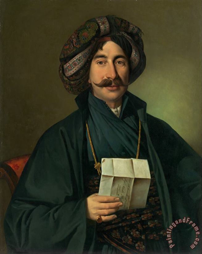 Man in Ottoman Dress painting - Jozef Tominc Man in Ottoman Dress Art Print