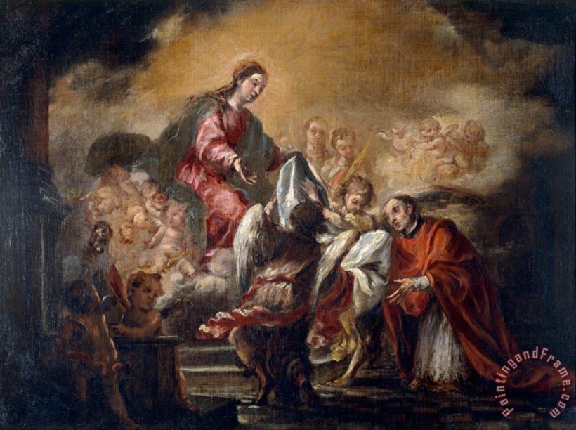 Juan de Valdes Leal Imposition of The Chasuble on Saint Ildephonsus Art Painting