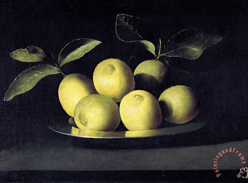 Juan de Zurbaran Bodegon De Limones Art Painting
