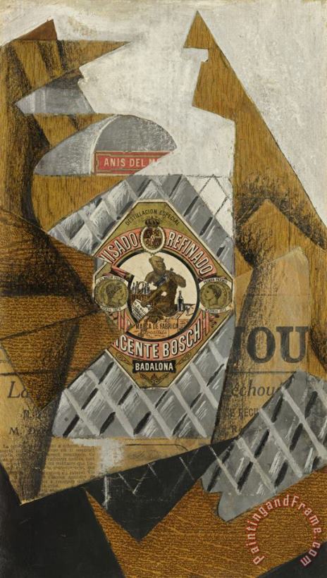 Juan Gris La Bouteille D'anis (the Bottle of An's Del Mono) Art Print