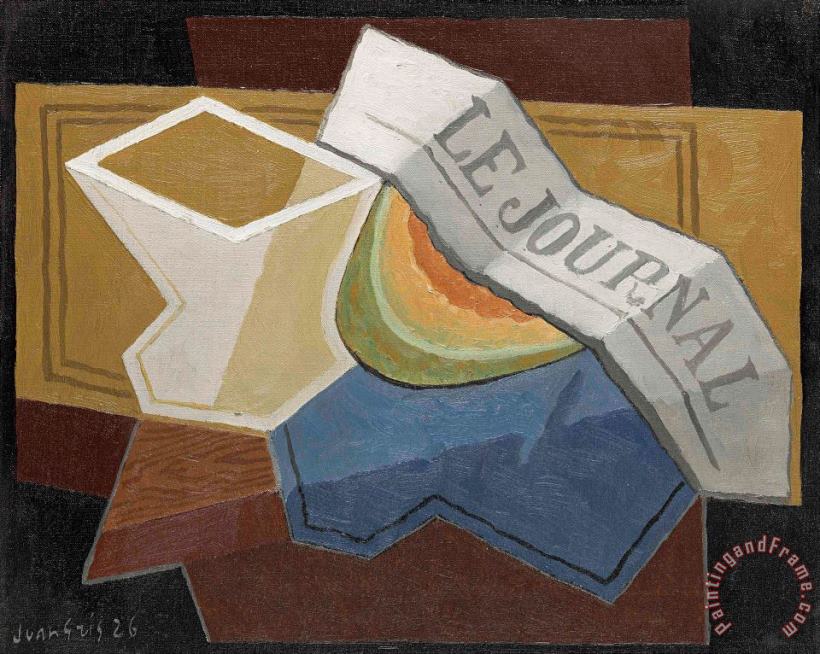 Juan Gris La Tranche De Melon, 1926 Art Painting