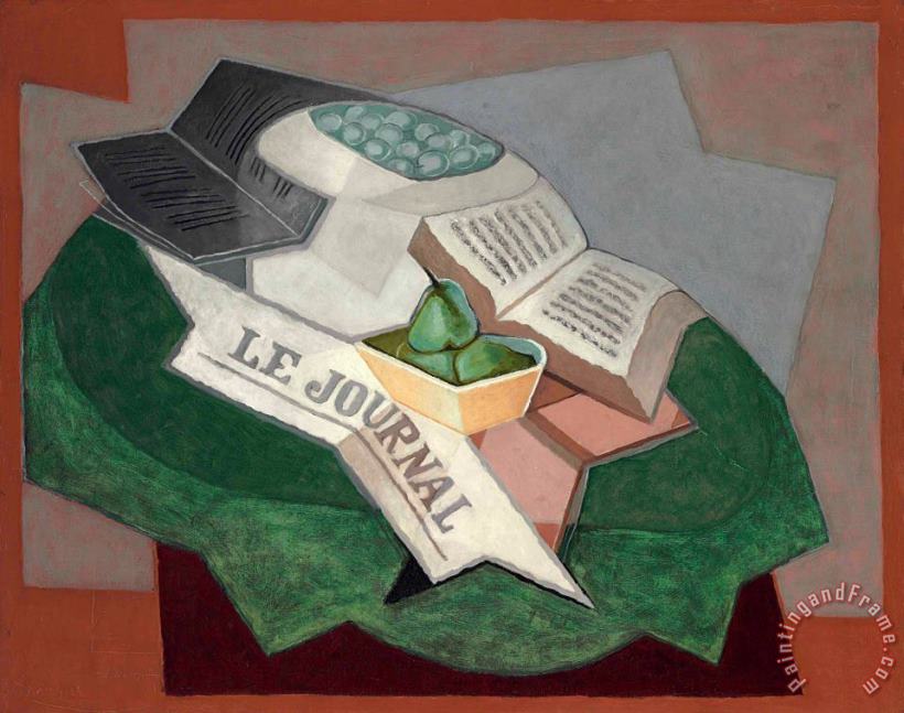Le Tapis Vert, 1925 painting - Juan Gris Le Tapis Vert, 1925 Art Print