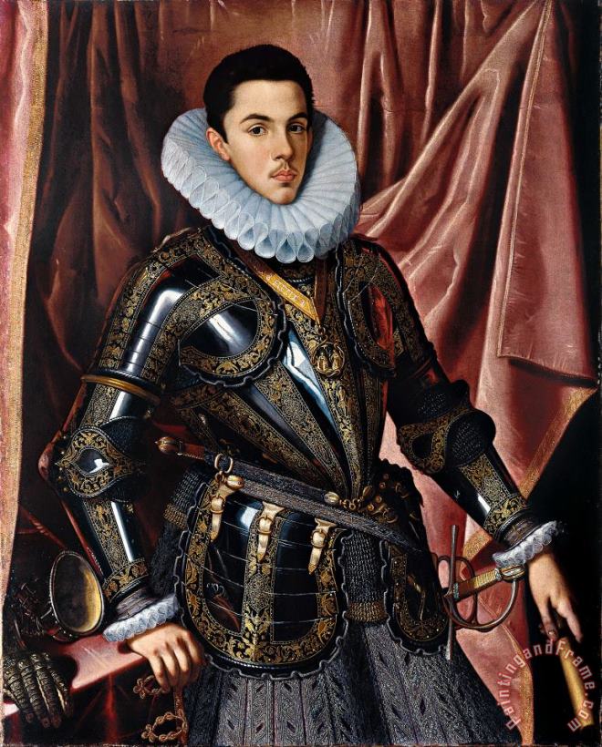 Portrait of Prince Philip Emmanuel of Savoy painting - Juan Pantoja de la Cruz Portrait of Prince Philip Emmanuel of Savoy Art Print