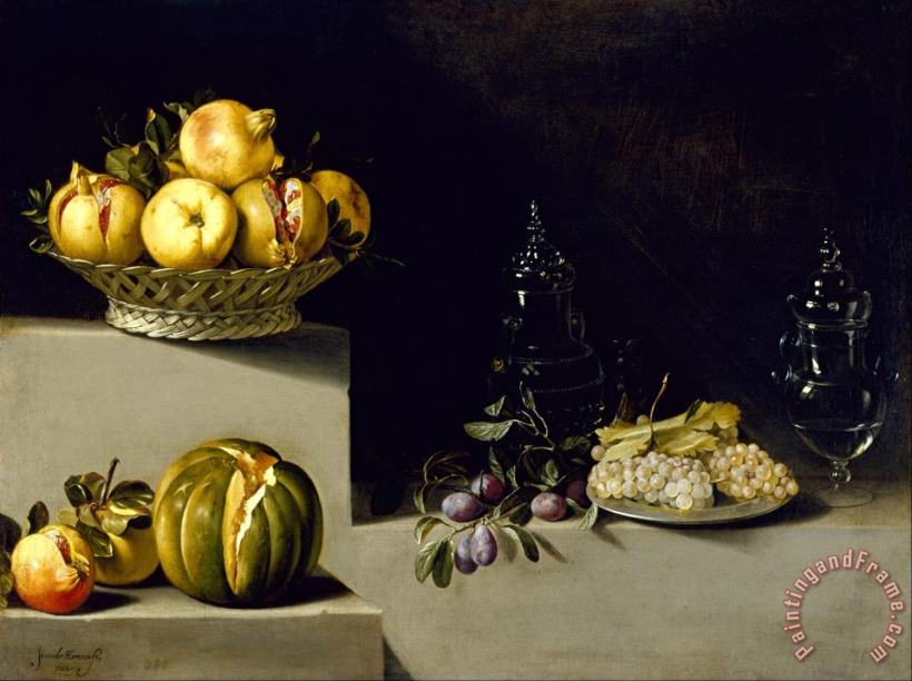 Juan van der Hamen y Leon Still Life with Fruit And Glassware Art Print
