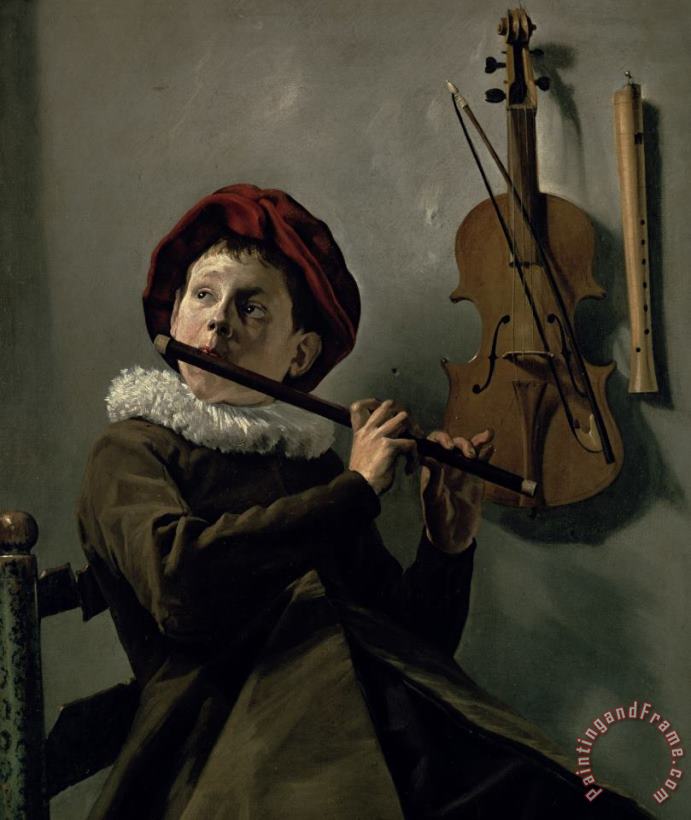 Boy Playing The Flute painting - Judith Leyster Boy Playing The Flute Art Print