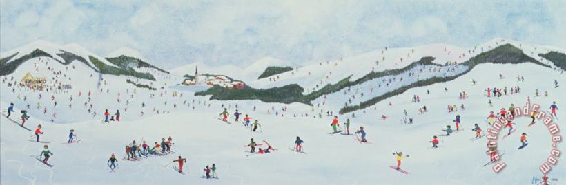 On The Slopes painting - Judy Joel On The Slopes Art Print
