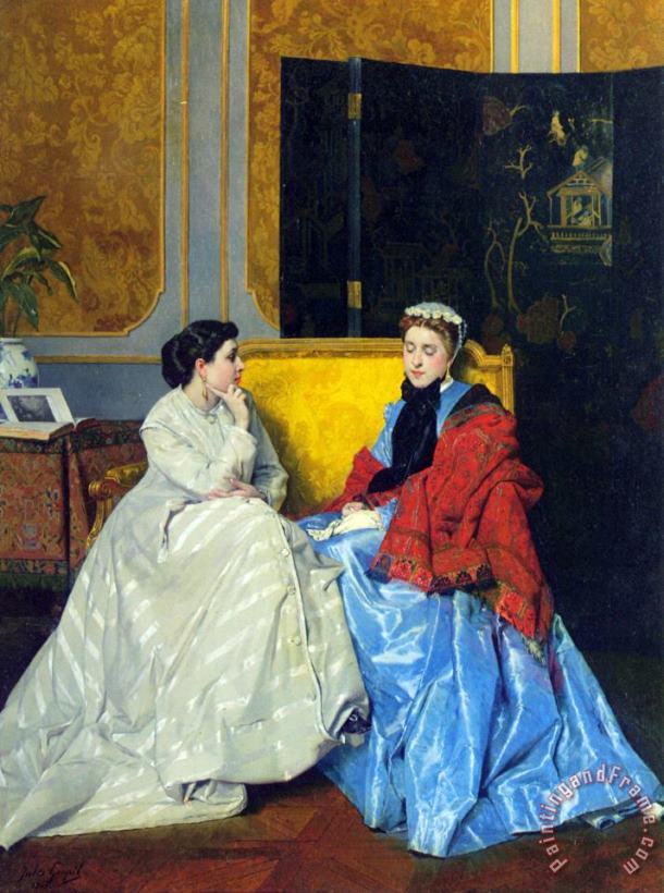 Jules Adolphe Goupil Confidences Art Painting