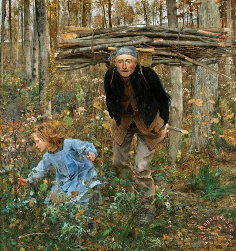 Le Pere Jacques (woodgatherer) painting - Jules Bastien Lepage Le Pere Jacques (woodgatherer) Art Print