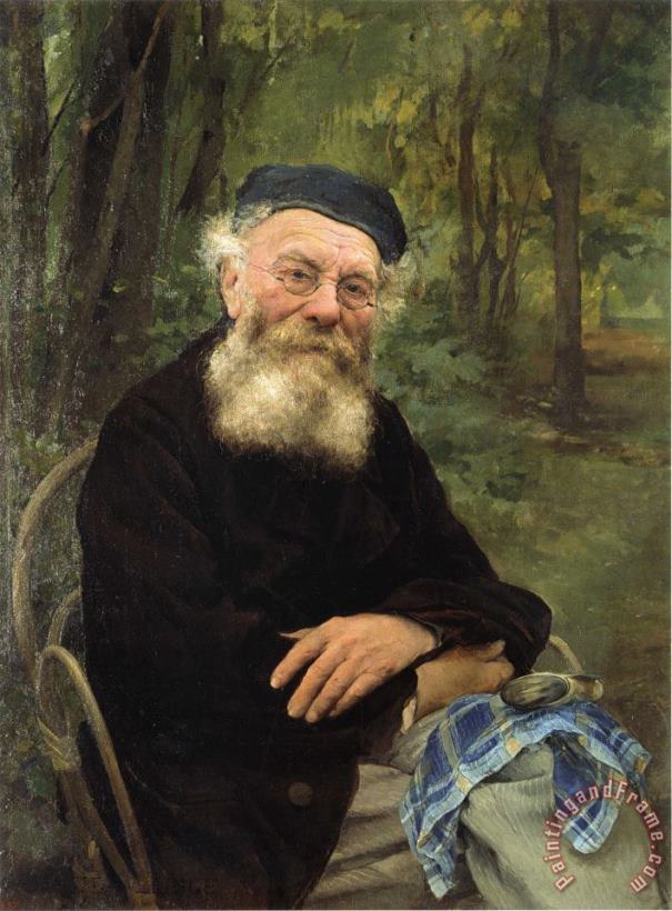 Jules Bastien Lepage Portrait of My Grandfather Art Painting