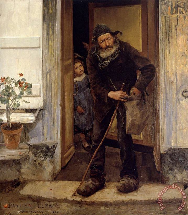 The Beggar painting - Jules Bastien Lepage The Beggar Art Print