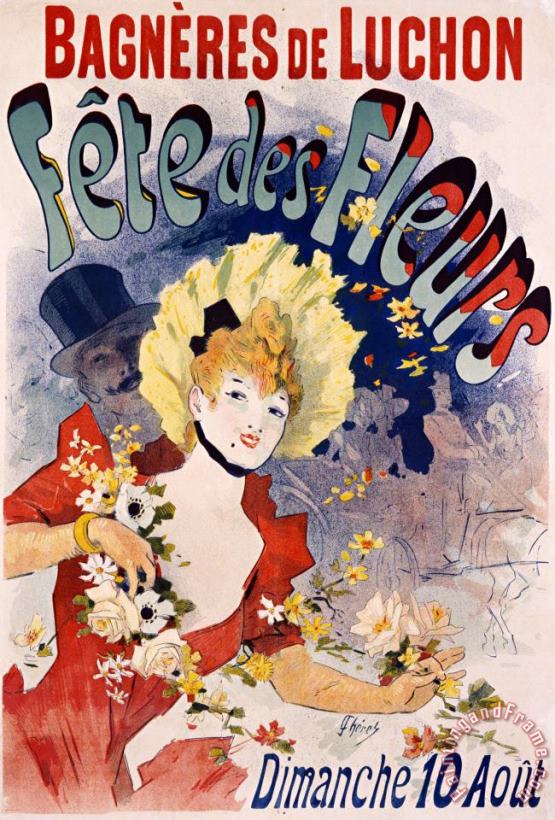 Bagneres De Luchon Fete Des Fleurs Poster painting - Jules Cheret Bagneres De Luchon Fete Des Fleurs Poster Art Print
