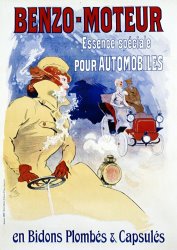Jules Cheret Benzo Moteur Poster