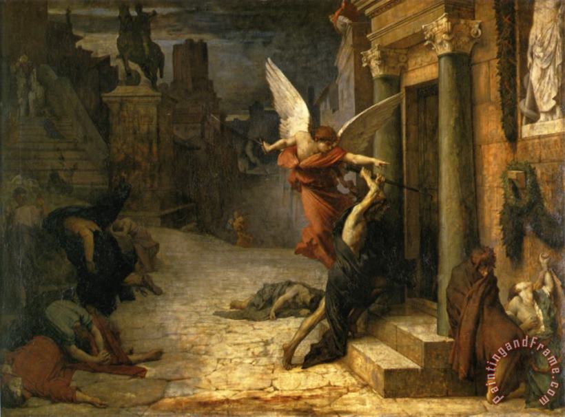 Jules Elie Delaunay The Plague of Rome Art Painting