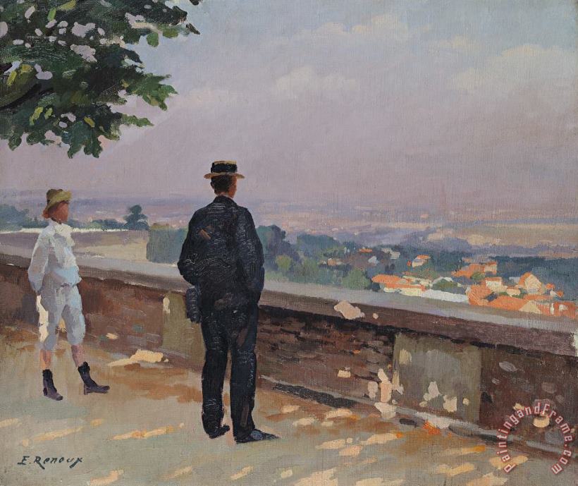 Paris from the observatory at Meudon painting - Jules Ernest Renoux Paris from the observatory at Meudon Art Print